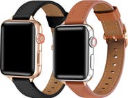 Posh Tech Set of 2 Faux Leather Watchbands