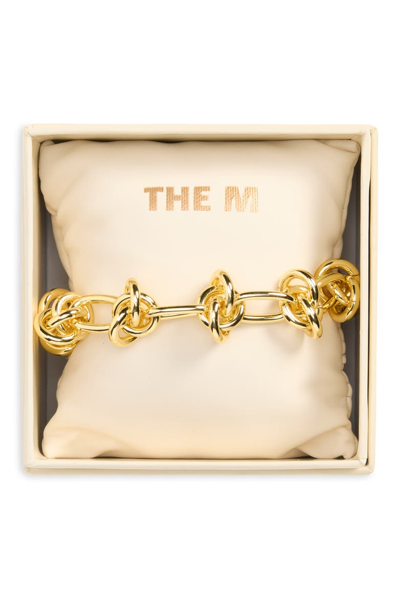 Knotted Link Bracelet, Main, color, GOLD