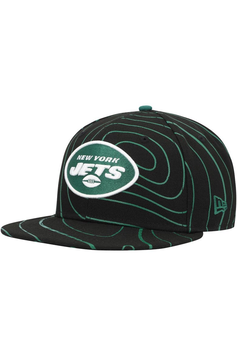 Men's New Era  Black New York Jets Geo 59FIFTY Fitted Hat, Main, color, Black
