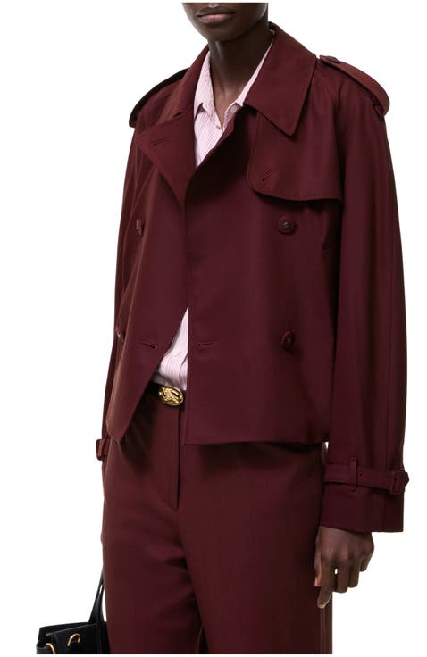 Cropped Wool Mayfair Trench Jacket
