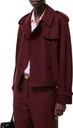 Burberry Cropped Wool Mayfair Trench Jacket
