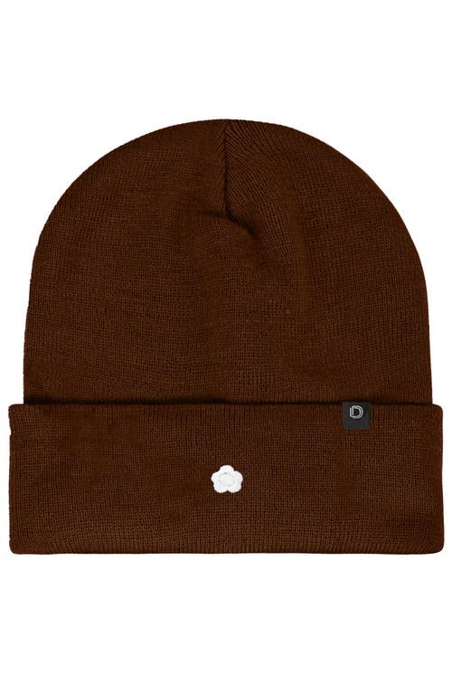 Dalix Lil Flower Beanie Cap In Brown