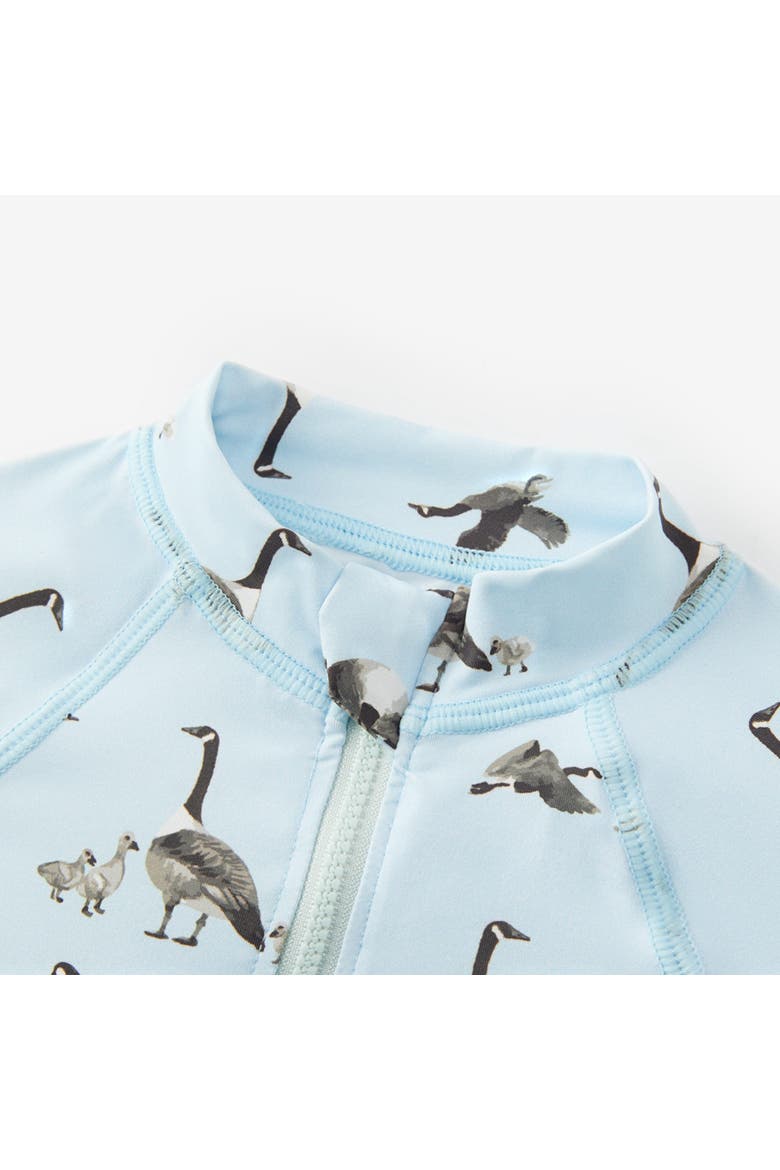 Zipper Shortall Swimsuit, Alternate, color, Goose