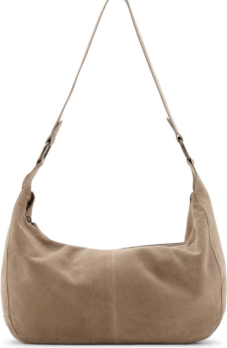 MANGO TEEN Suede Shoulder Bag, Main, color, Sand