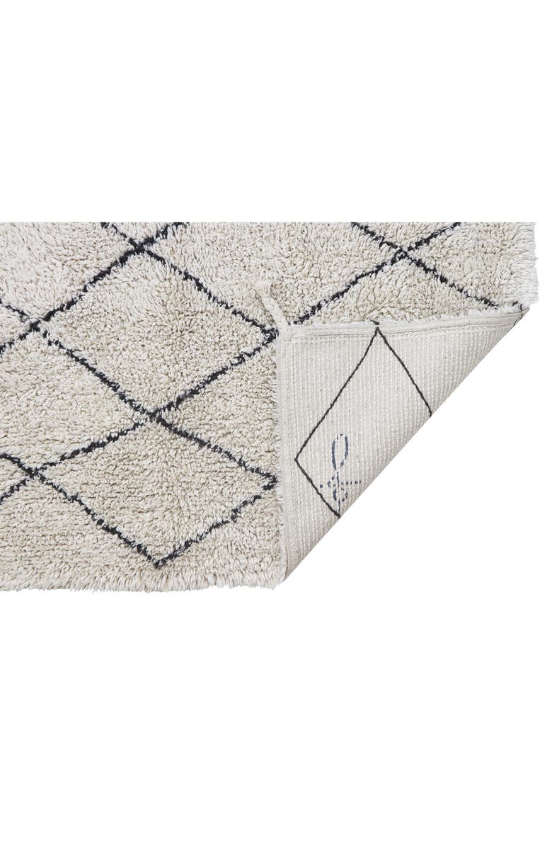 Lorena Canals Mini Bereber Washable Cotton Blend Rug, Alternate, color, Natural Black