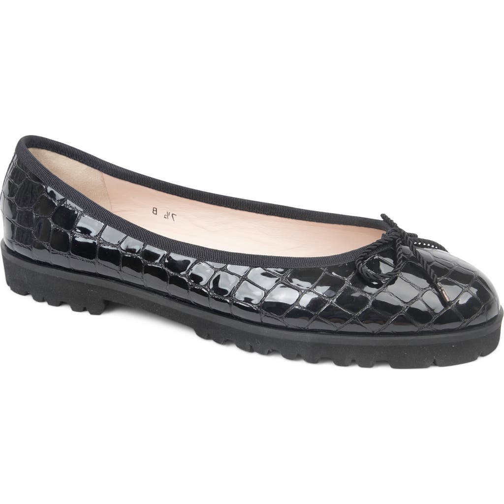 Paul Mayer Bravo Lug Sole Ballet Flat In Black