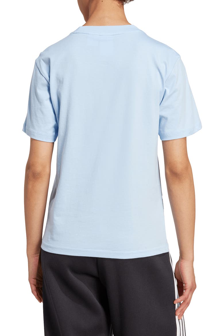 3-Stripes Cotton T-Shirt, Alternate, color, GLOW BLUE/ WHITE