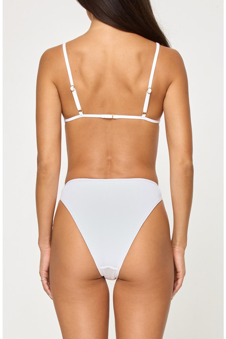 Kourt High Waist Bikini Bottoms, Alternate, color, WHITE