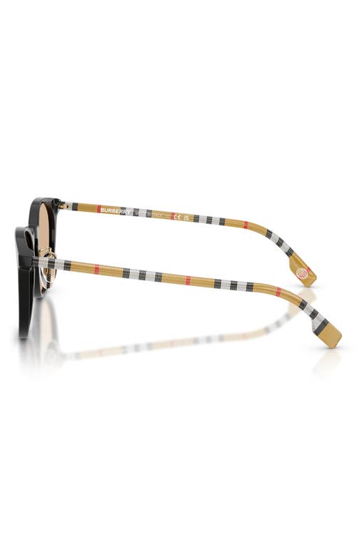 Burberry 51mm Round Sunglasses In Black