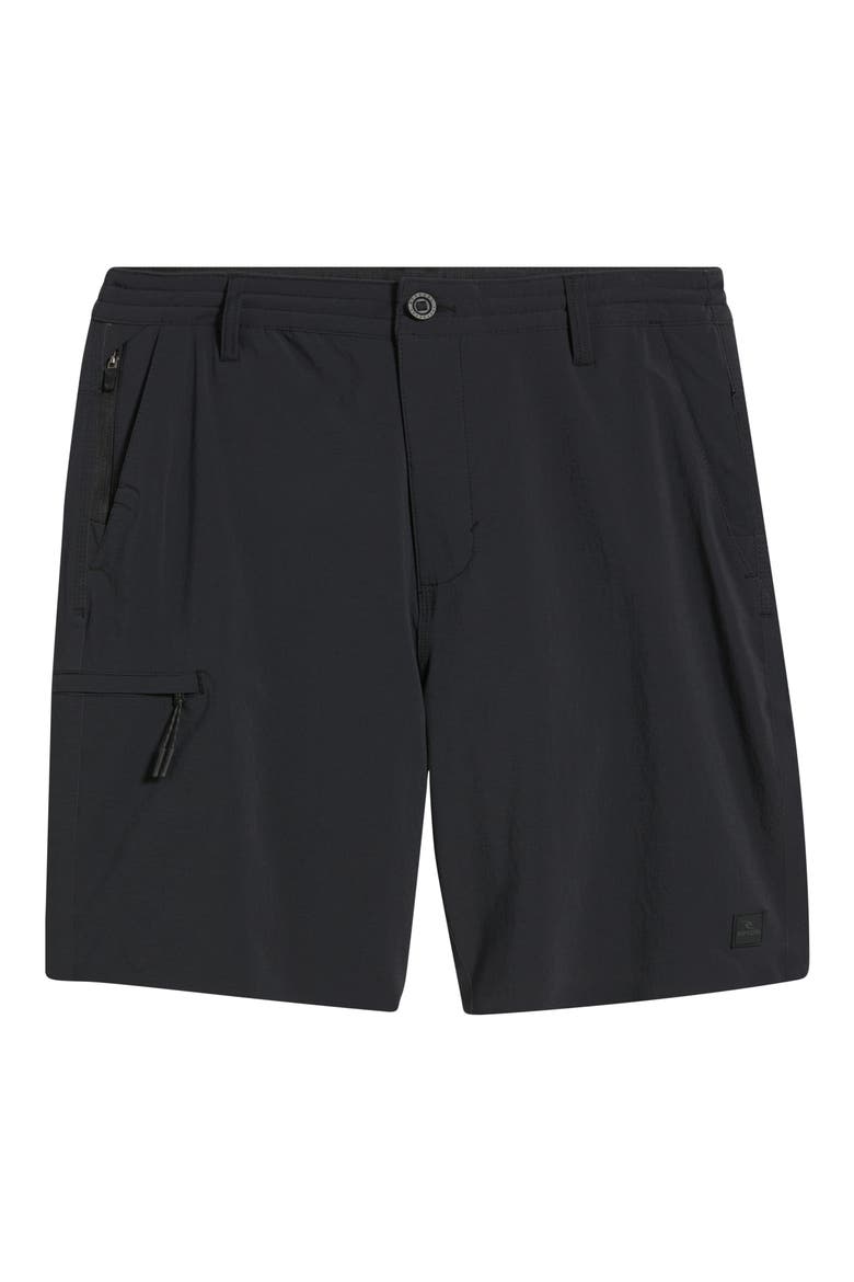 Global Entry Boardwalk Water Repellent Shorts, Alternate, color, BLACK