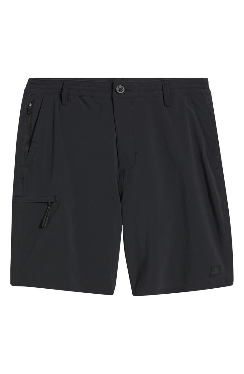 Rip Curl Global Entry Boardwalk Water Repellent Shorts, Alternate, color, Black