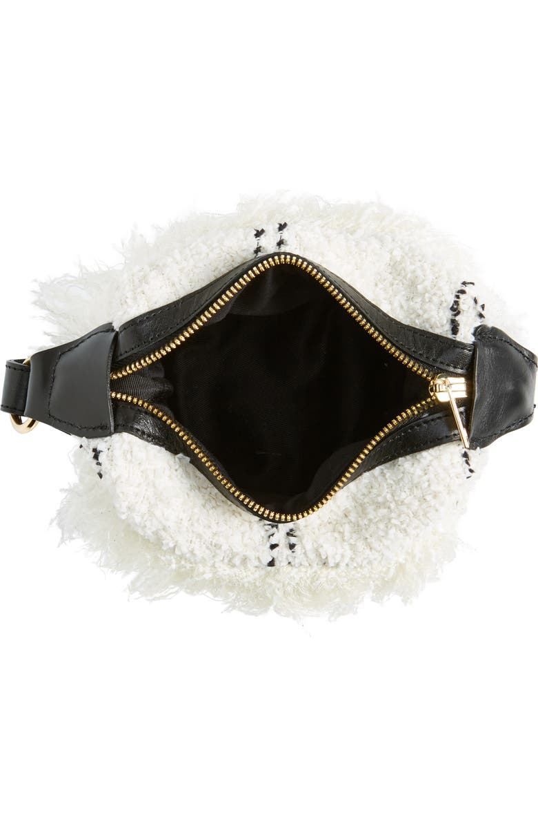 Sacai Small Pochette Tweed Top Handle Bag, Alternate, color,