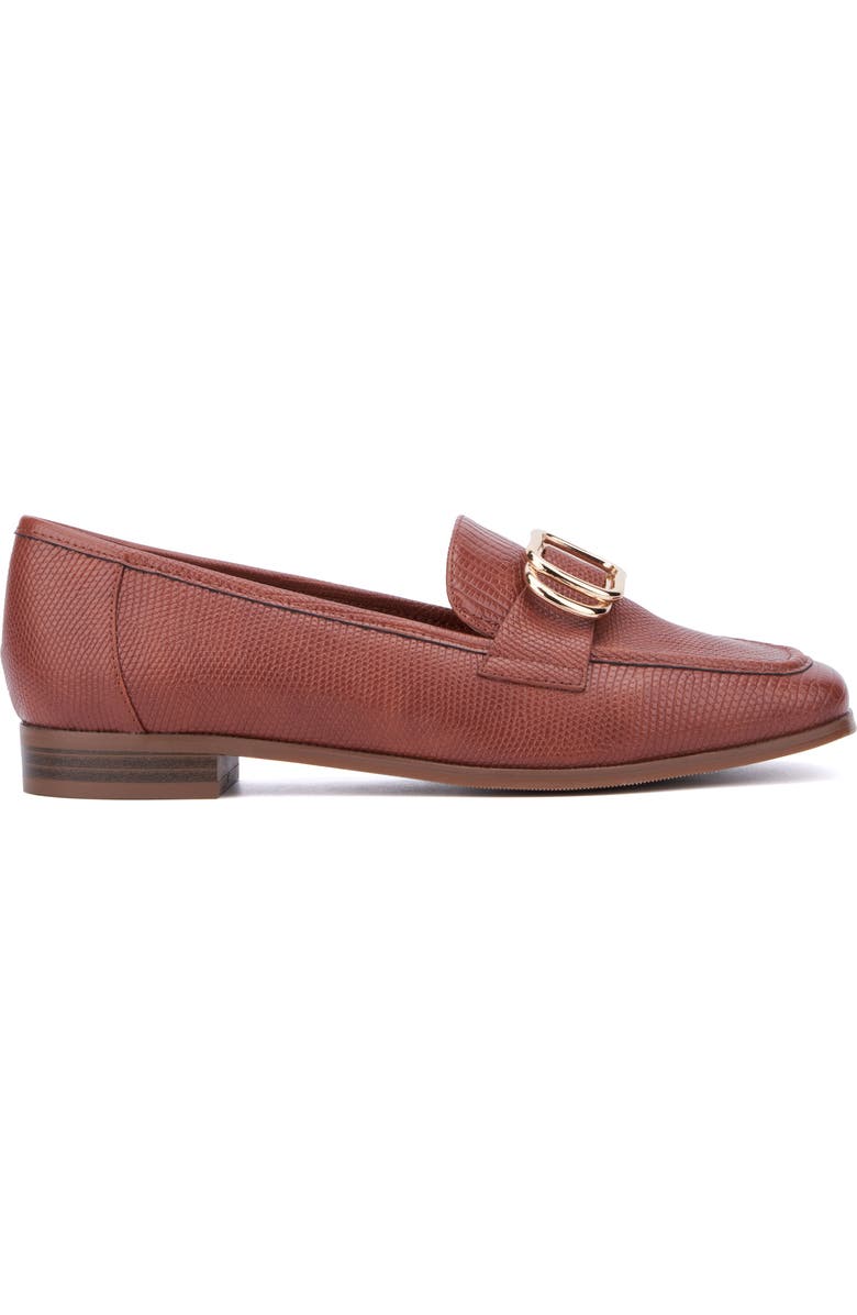NEW YORK AND COMPANY Ramira Buckle Loafer, Alternate, color, Cognac
