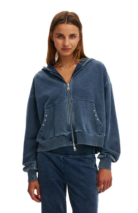Women's Oversized Zip Through Hoodie