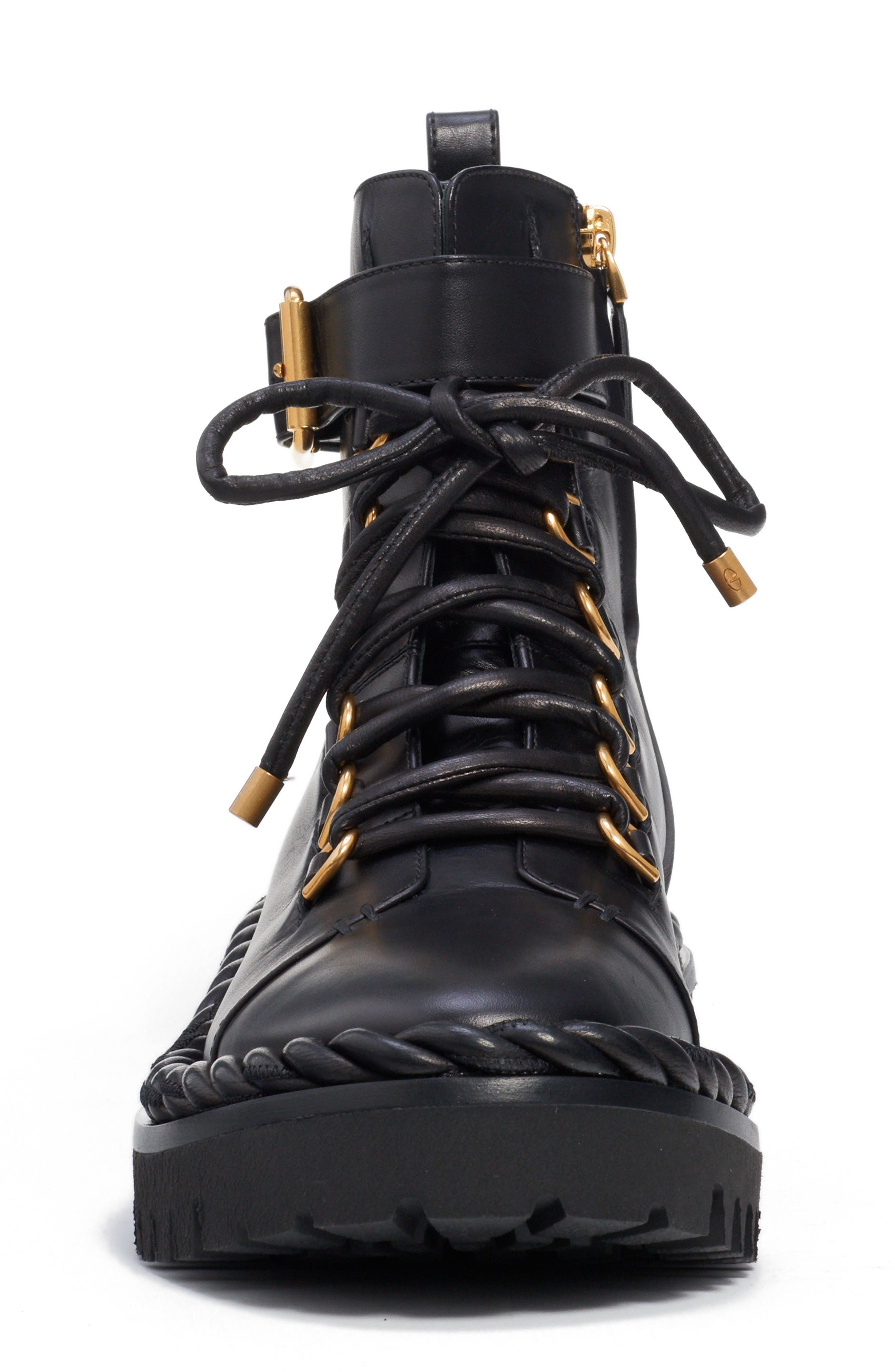 Valentino Garavani The Rope Lace-Up Combat Boot, Alternate, color, 