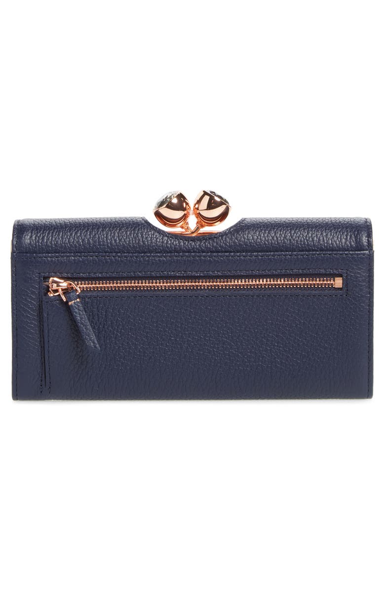 Ted Baker London Tammyy Pebbled Leather Matinée Wallet, Alternate, color, 