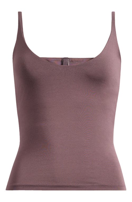 Skims Smooth Lounge Scoop Neck Cami In Brown
