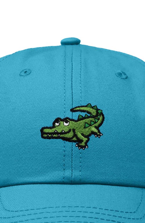 Dalix Alligator Embroidered Wildlife Cap In Teal
