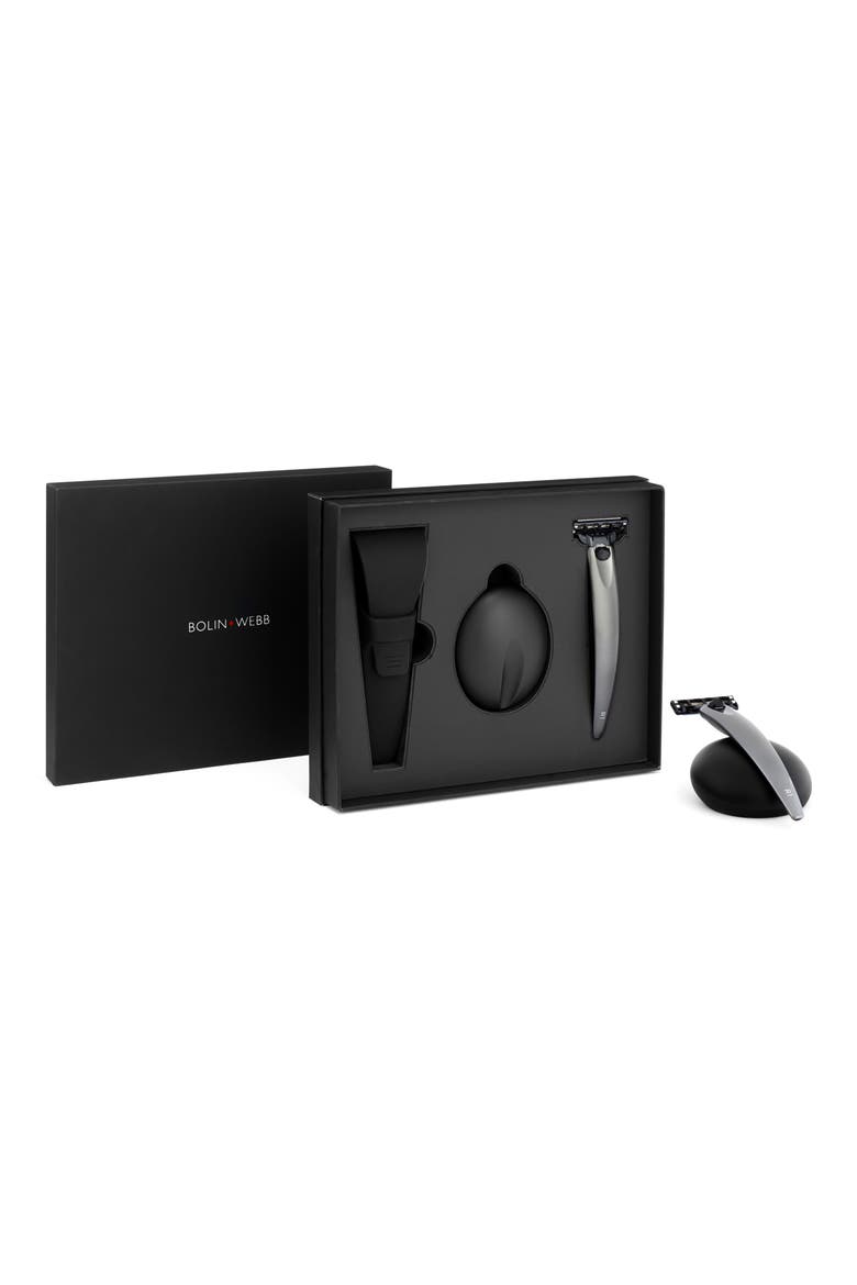 R1 Triple Razor, Razor Stand & Case Set, Alternate, color, GRAPHITE
