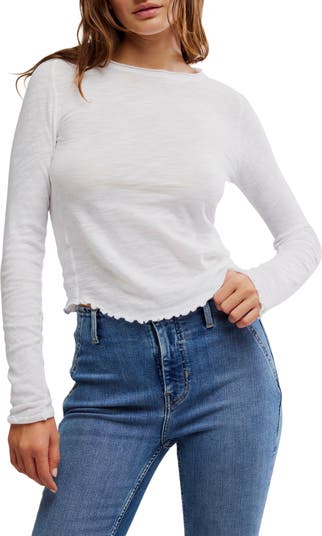 (取寄) フリーピープル レディース ビーウィッチ マイ ベビー ロング スリーブ Free People women Be My Baby Long Sleeve Tropical Nut We The Free Be My Baby Long-Sleeve Tee | Free People