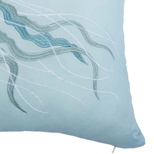 C & F Home C&f Home Sea Glass Jellyfish Embroidered Throw Pillow, 18" X 18" In Blue