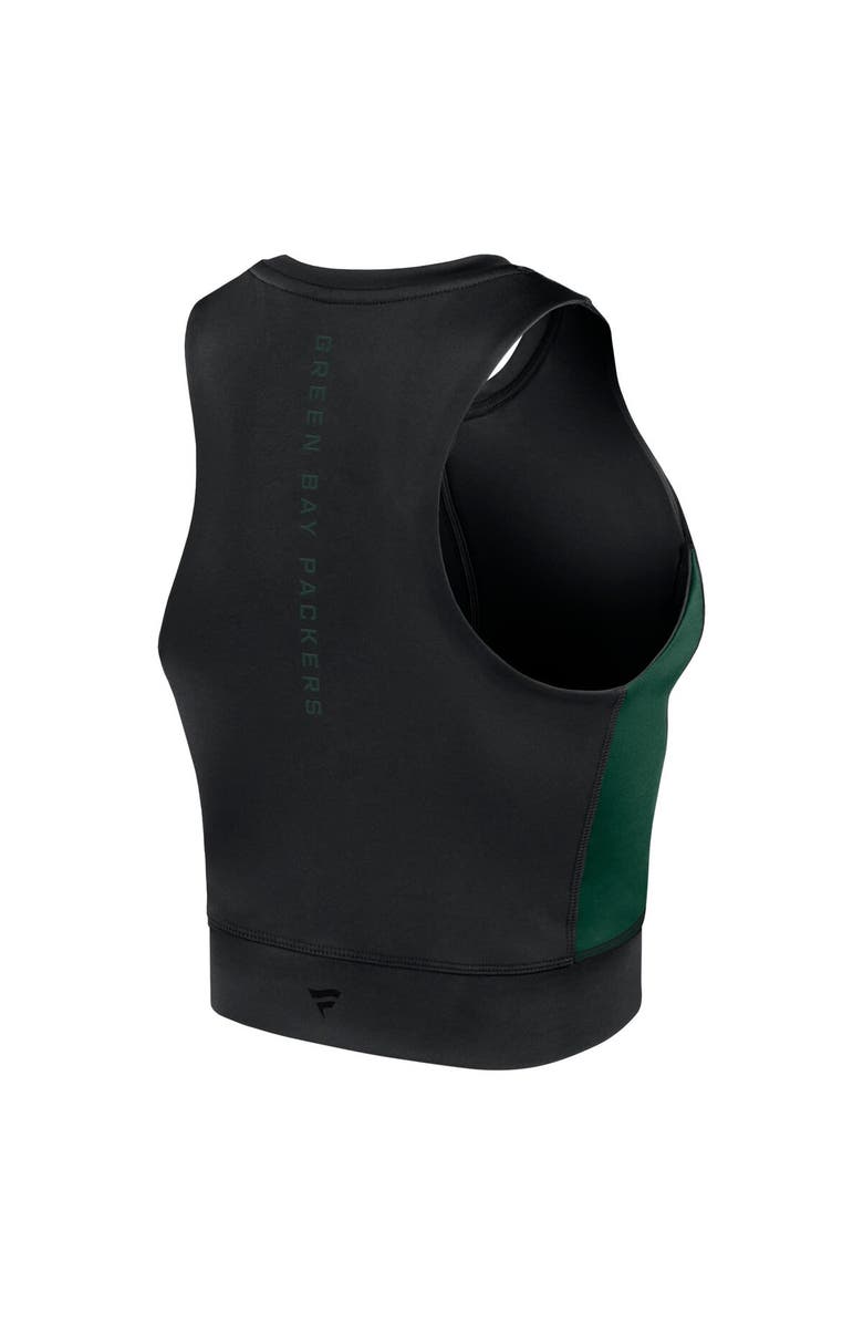 Fanatics Signature Women's Fanatics Signature Black Green Bay Packers Studio Fitted Gym Tank Top, Alternate, color, Black