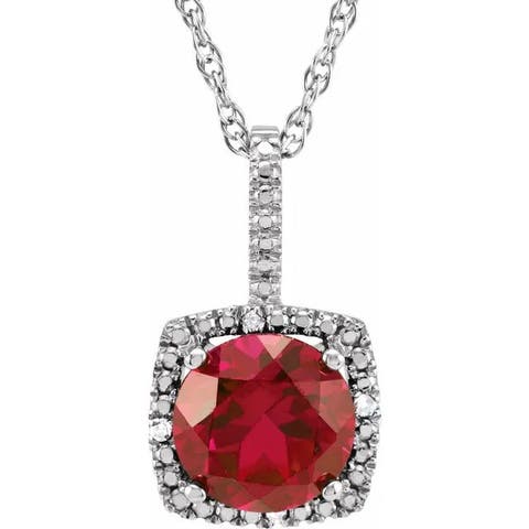 Natural Diamond Pendant Necklace Sterling Silver