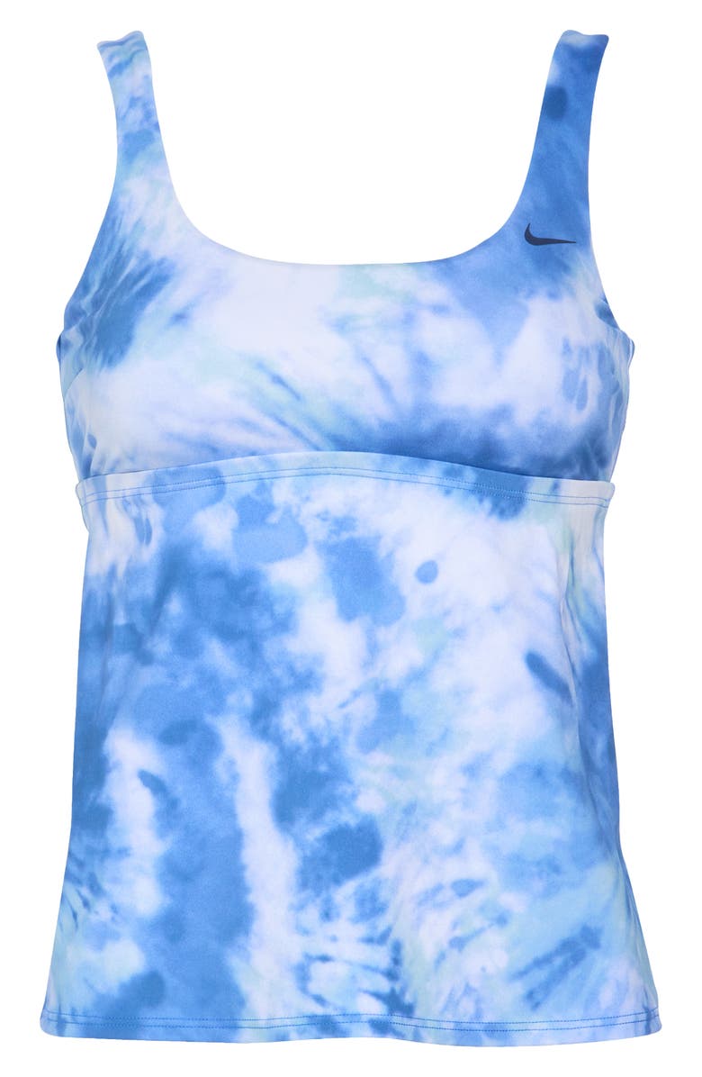 Nike Scoop Neck Tankini, Alternate, color, Pacific Blue