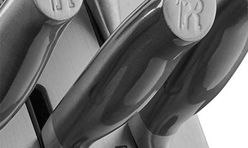 Henckels Cutlery Graphite 7-pc Ss Block Set In Silver