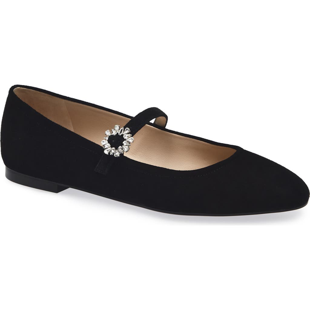Stuart Weitzman Aura May Jane Flat In Black