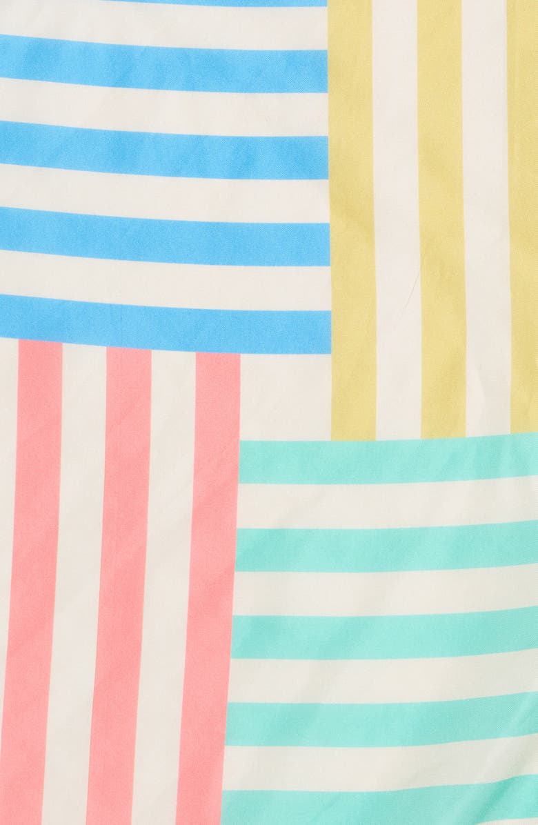 Kurt Geiger London Mixed Stripe Silk Bandana Scarf, Alternate, color, Rainbow Multi