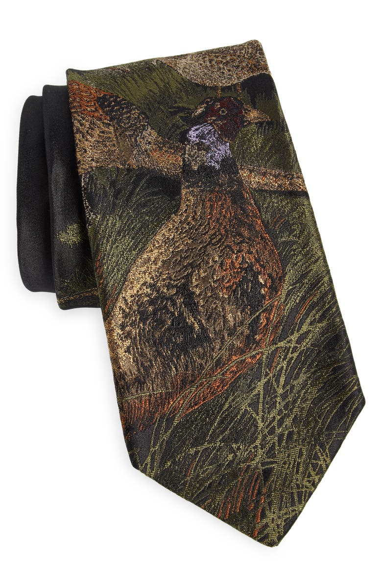Ralph Lauren Purple Label Pheasant Jacquard Silk Tie, Main, color,