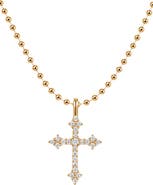 MADE BY MARY Vintage Cross Bead Chain Necklace