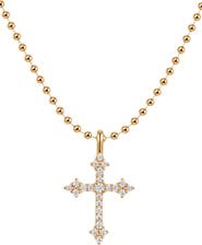 MADE BY MARY Vintage Cross Bead Chain Necklace