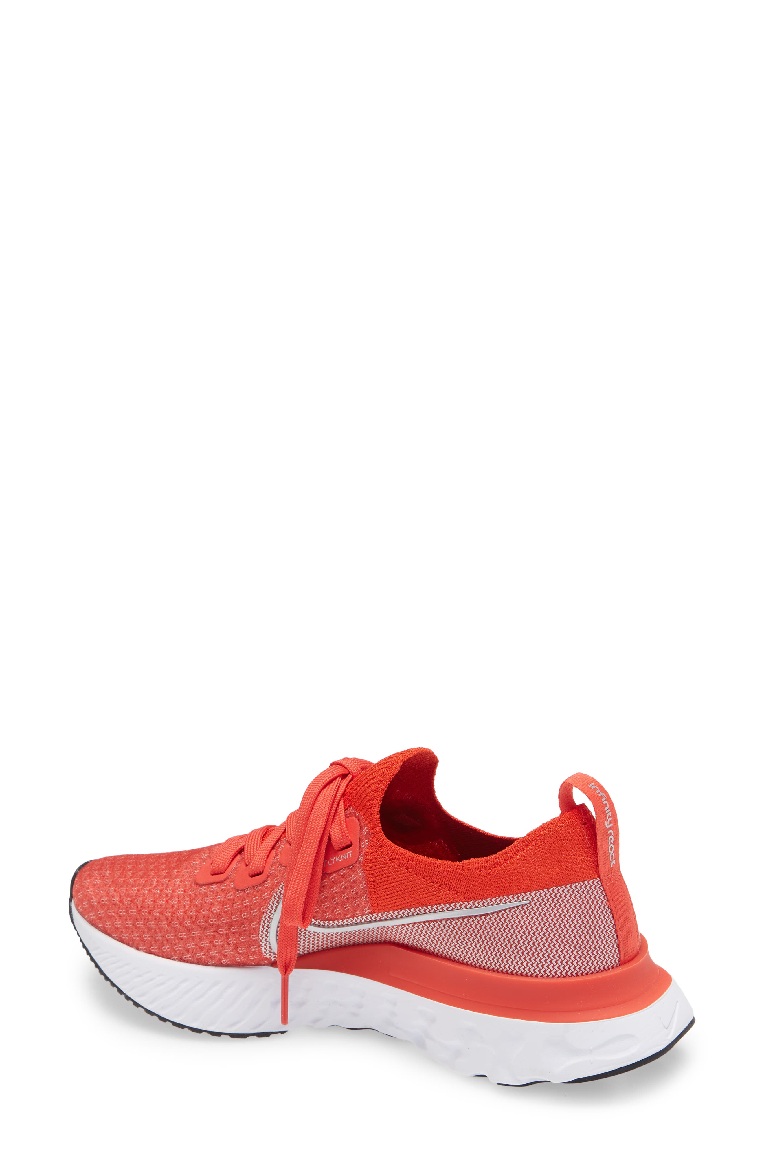 React Infinity Run Flyknit Running Shoe, Alternate, color, CHILE RED/ SILVER/ RED