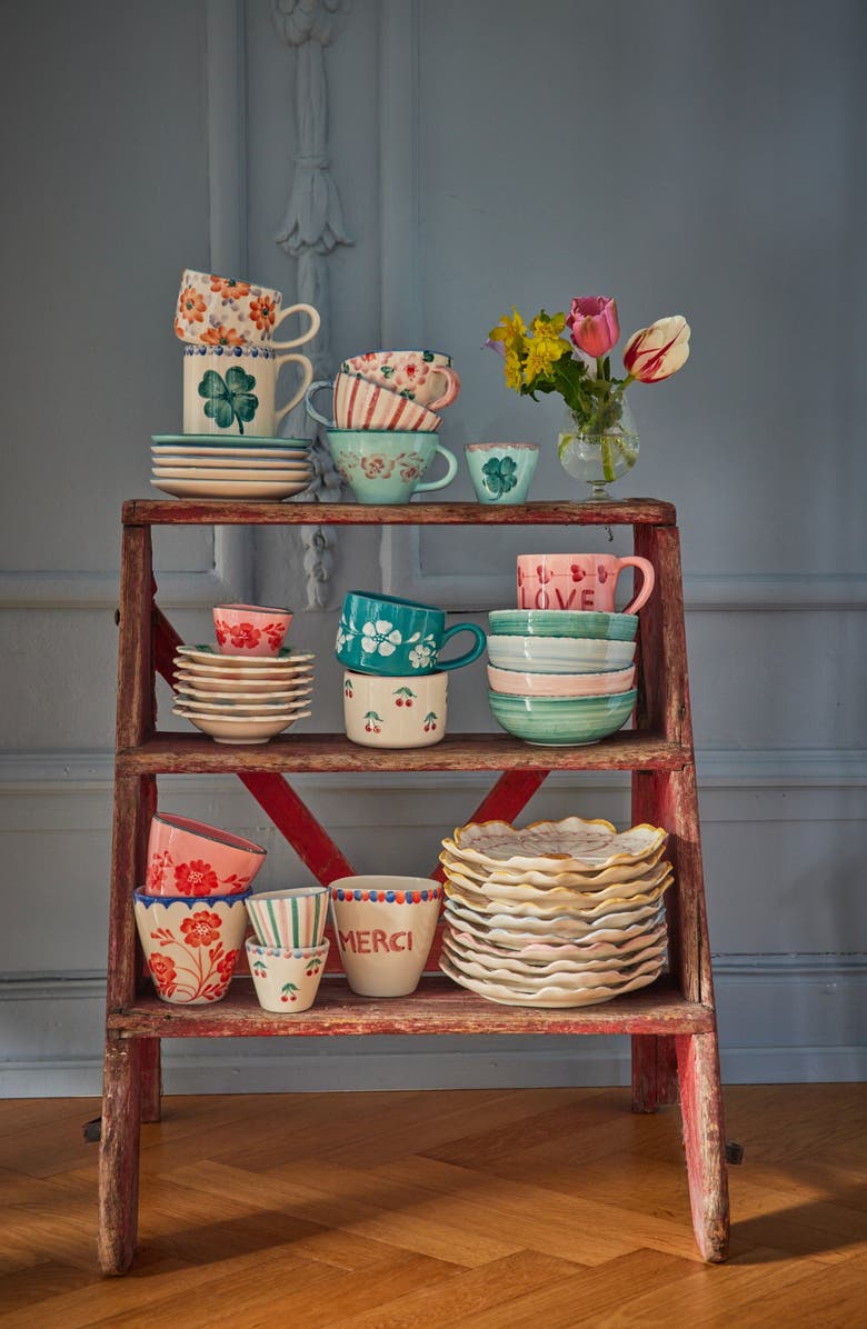 Rice by Rice Set of 6 Hand-Painted Ceramic Espresso Cups, Alternate, color, Multi