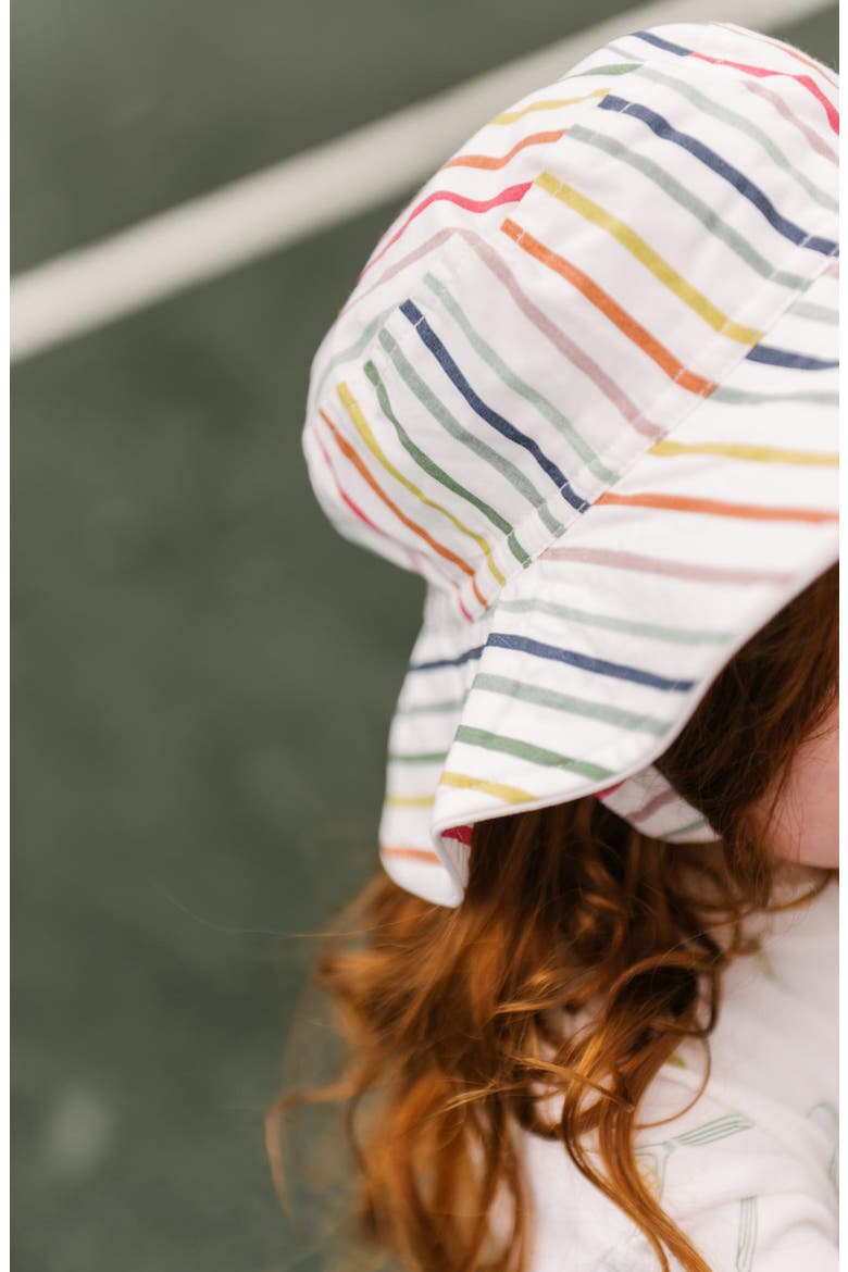 Kids' Stripe Organic Cotton Bucket Hat, Alternate, color, STRIPES AWAY RAINBOW