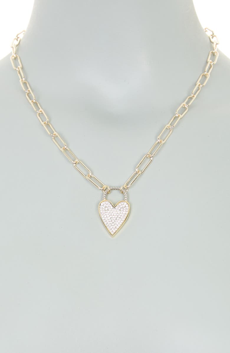 Juvell CZ Heart Necklace, Alternate, color,