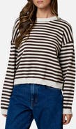 Blu Pepper Stripe Cotton Blend Sweater