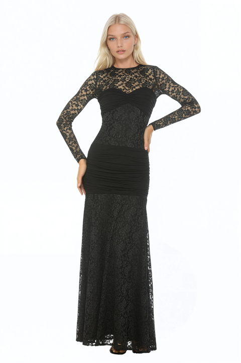 Nova Long Sleeve Ruched Dress