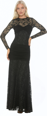 Alexia Admor Nova Long Sleeve Ruched Dress