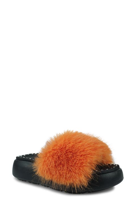 Fabbi Faux Fur Platform Sandal (Women)