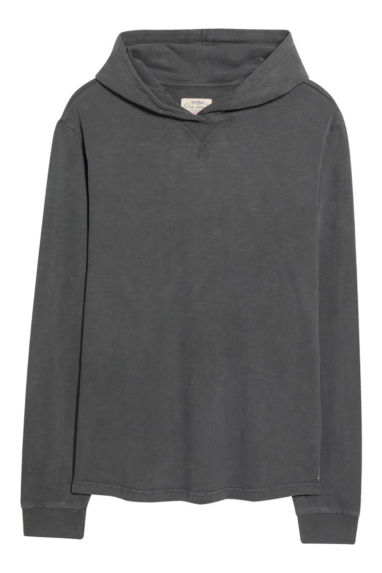 Lux Slub Organic Cotton Long Sleeve Hoodie, Main, color, ASPHALT