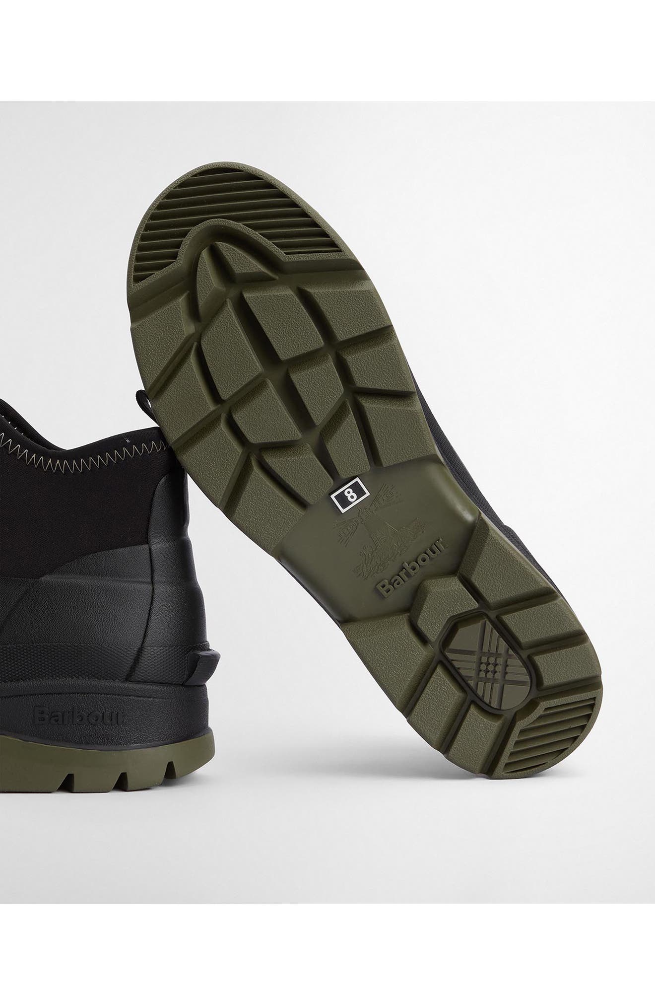 Barbour Ridge Wellington Rain Boot, Alternate, color, Black