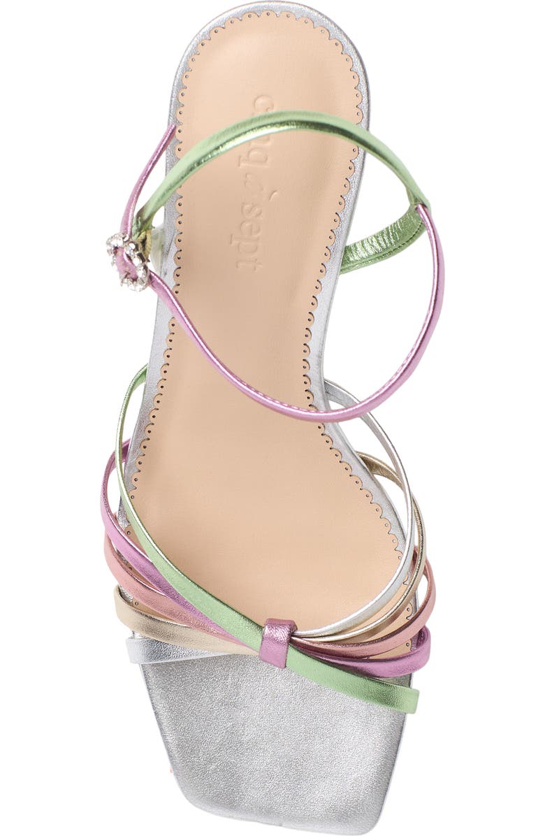 Cinq à Sept Malia Ankle Strap Sandal, Alternate, color, Light Gold Metallic