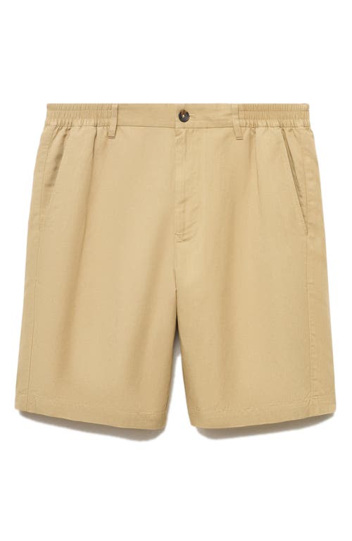 Mango Elastic Waist Shorts In Brown