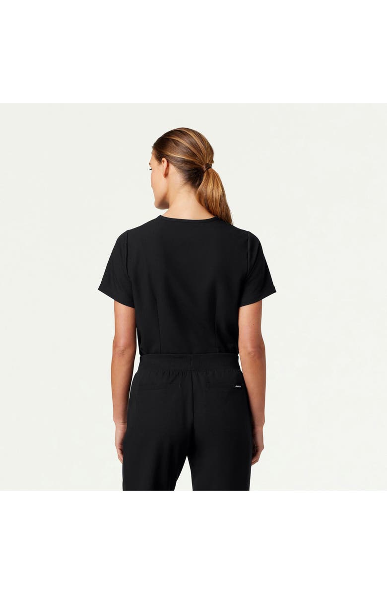 JAANUU Rhena Women's 1-Pocket Classic V-Neck Scrub Top, Alternate, color, Black