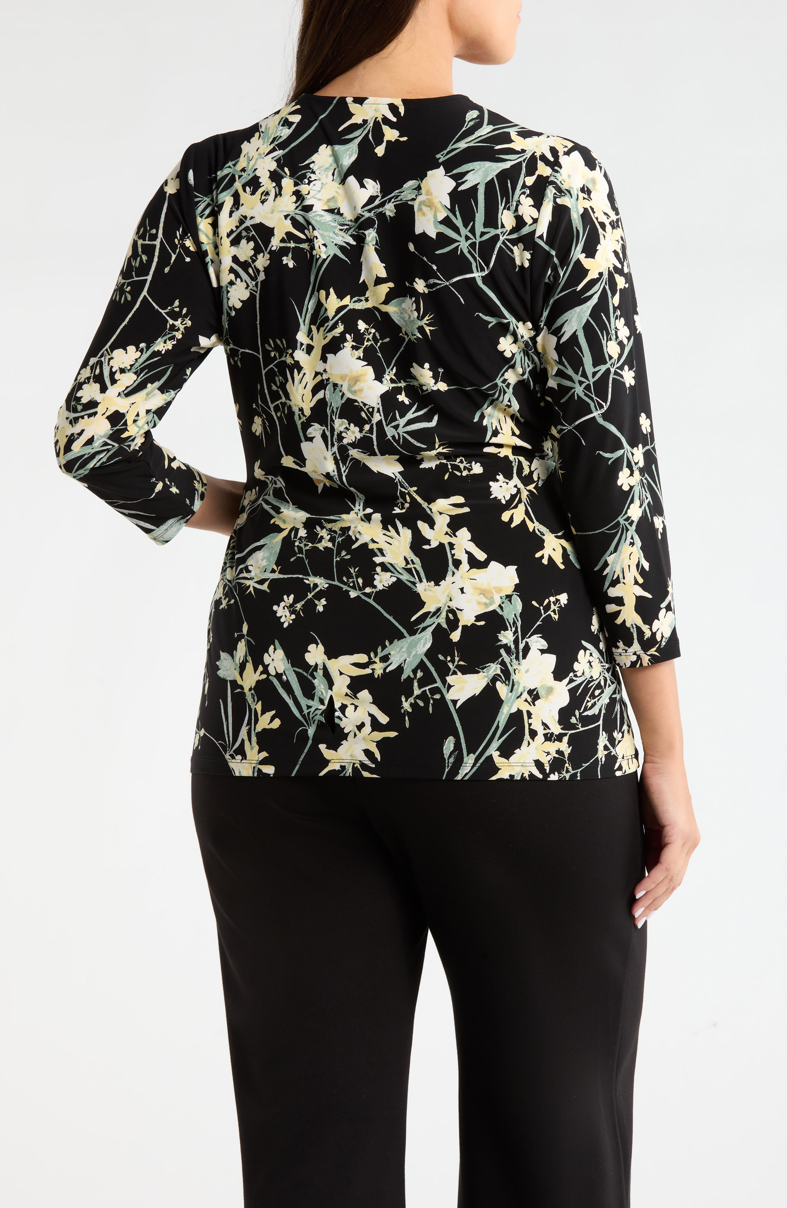 Leo Border Print Wrap Top - image 2
