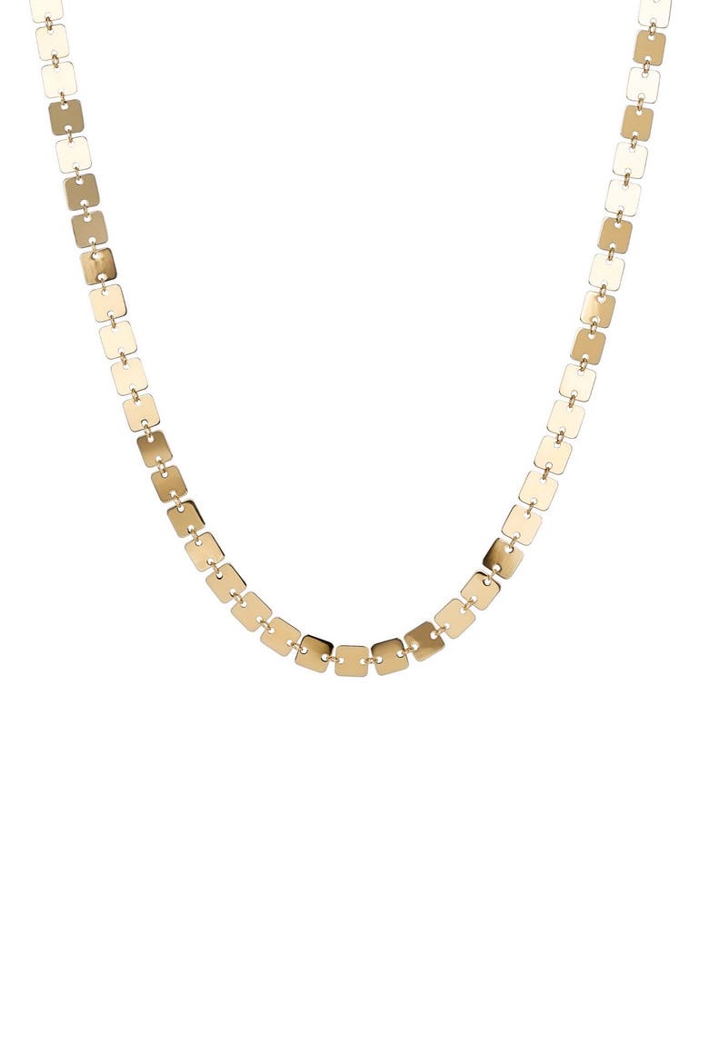 14K Gold Laser Square Chain Necklace, Main, color, YELLOW GOLD