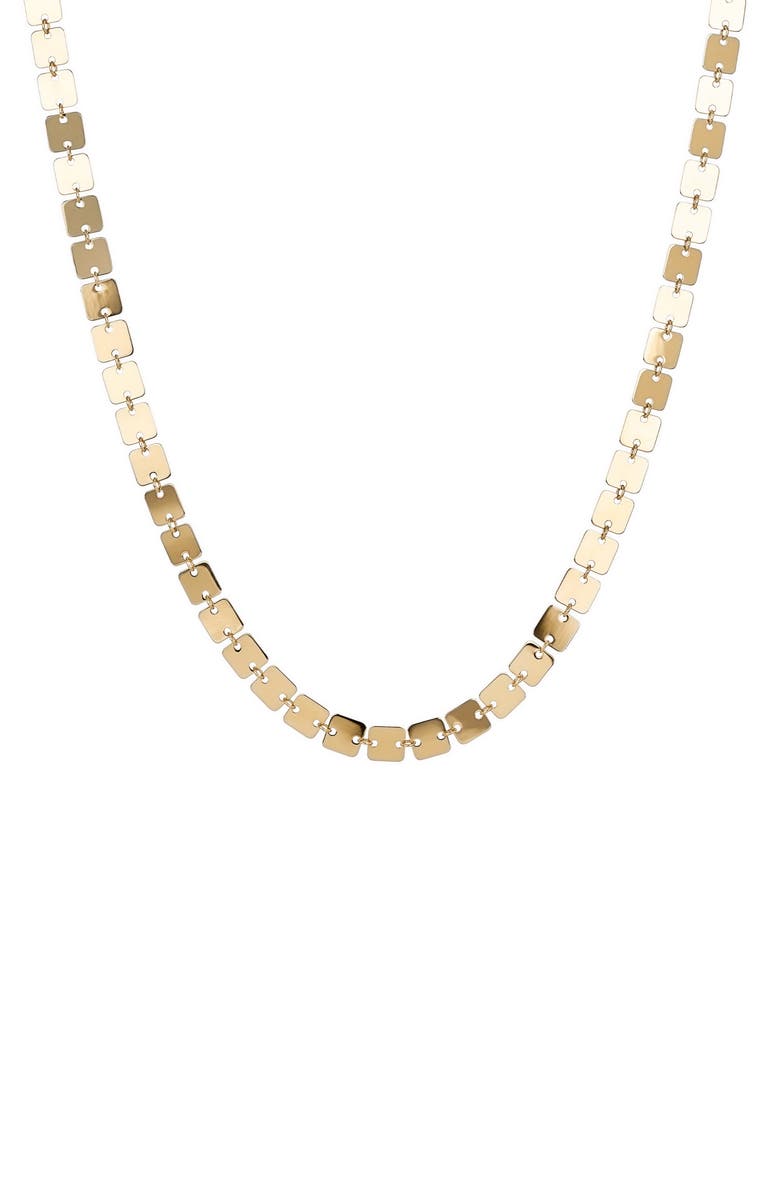 LANA 14K Gold Laser Square Chain Necklace, Main, color, Yellow Gold